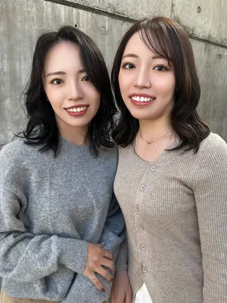 ミディアム 林 和香菜のヘアスタイル