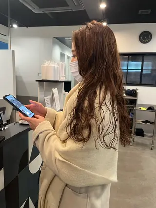 ロング カラー パーマ dogstar小林諒 レイヤー/パーマのヘアスタイル