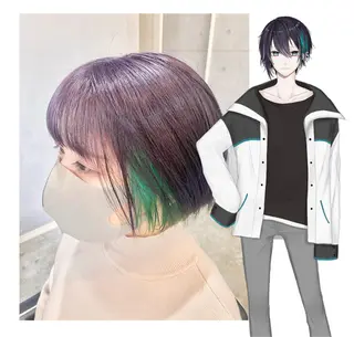 ショート カラー GARU-ガル-所属・TSUNO🦖 派手髪/オタク美容師のヘアスタイル