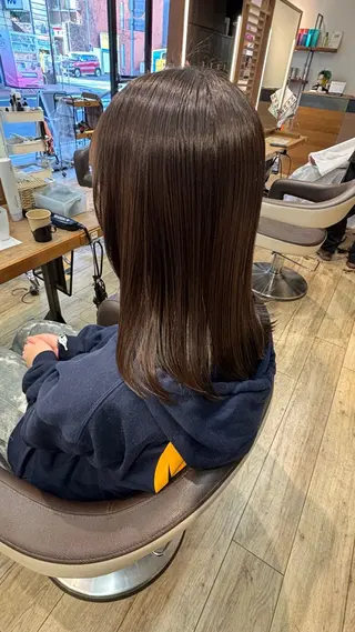 ミディアム ゆうこ🍀髪質改善/ ストレート/艶カラーのヘアスタイル