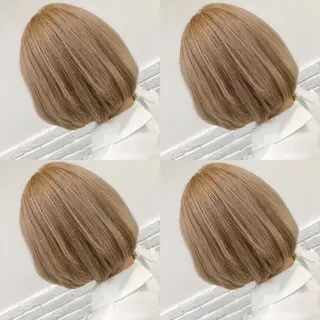 ショート カラー ヘアアレンジ メンズ キッズ 💟Chloe原宿店 🩶ハイトーンのヘアスタイル