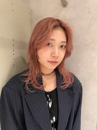 セミロング 🪩サクヤ🪩暗髪 カラー/ワイドバングのヘアスタイル