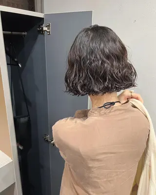 ショート パーマ ボブパーマコテ巻き風 パーマNo1深江秀平のヘアスタイル