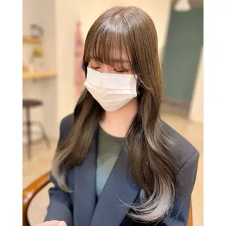 ロング カラー CARE所属・🩷珠梨【韓国ヘア】 【顔周りカット】のヘアスタイル