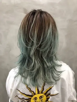 ロング カラー メンズカット パーマ[佐橋]のヘアスタイル