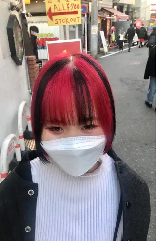 セミロング デザインカラー🎨 下北沢 / 磯部のヘアスタイル