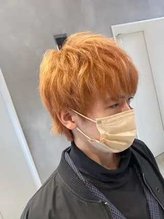 ショート カラー メンズ ブロンド×ハイトーン /遠藤将太のヘアスタイル