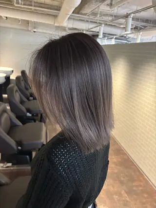 ミディアム カラー ヘアアレンジ グランルッソ所属・岡山バレイヤージュ 岡山ハイライトのヘアスタイル