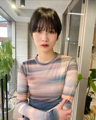 ショート カラー パーマ ヘアアレンジ GIVET (ジヴェ)所属・撮影モデル募集 🦋soemikaのヘアスタイル