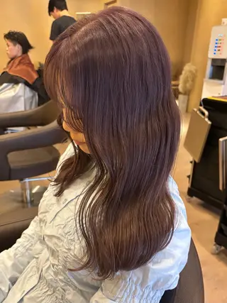 ロング カラー 暖色カラー✨️ 門内 梨真のヘアスタイル