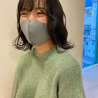 ミディアム カラー レイヤー/ウルフ🤎 mayo.のヘアスタイル