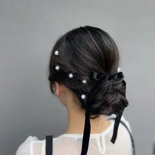 ミディアム 松井凜花𐙚𓍯 ヘアアレンジ/ツヤ髪のヘアスタイル