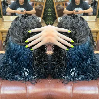 セミロング カラー ハイライト/レイヤー /ハイトーン/AOIのヘアスタイル