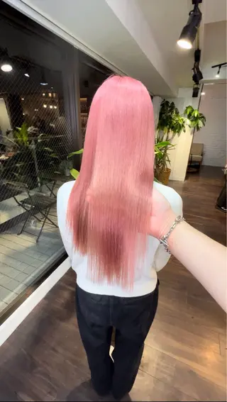 ロング カラー 🧡梅田ハイトーン カラー🧡runaのヘアスタイル