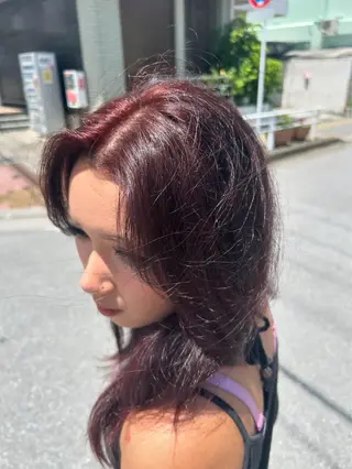 セミロング カラー STACY所属・山城 夢真のヘアスタイル