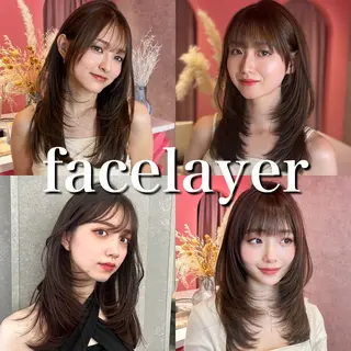 ミディアム カラー 山崎/ボブ縮毛矯正 レイヤー髪質改善のヘアスタイル