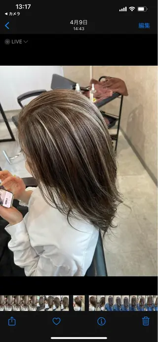 ロング カラー ヘアアレンジ 松井那津子 /ハイライトブリーチのヘアスタイル