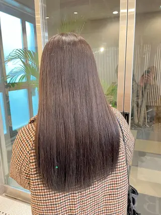 セミロング 韓国レイヤーカット/ ハイトーン/マアヤのヘアスタイル