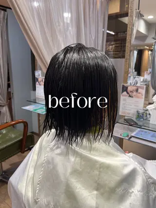ショート 👑毛流れ、艶髪◉ 縮毛矯正錦糸町ヒガシのヘアスタイル