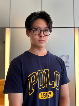 ミディアム メンズ メンズパーマ/ブリー チ/motokiのヘアスタイル