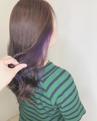 セミロング レイヤー×縮毛矯正 深見 拓のヘアスタイル