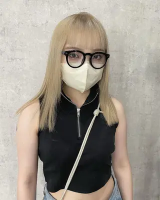 セミロング カラー 袴田 伊代のヘアスタイル