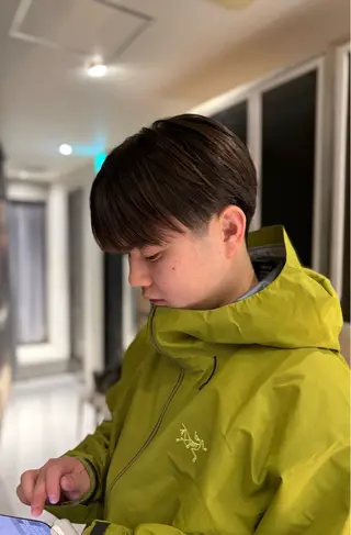 カラー パーマ メンズ ボブカット/ えのもとりきのヘアスタイル