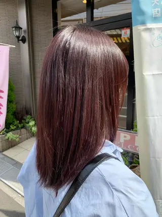 セミロング カラー 髪質改善&Spa fee南越谷2号店所属・髪質改善/南越谷/ 山岸彩夏のヘアスタイル