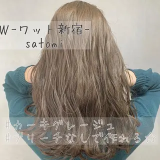 セミロング カラー パーマ ヘアアレンジ メンズ キッズ ネイル マツエク・マツパ 新宿駅近♡友達とOK 🦋W -ワット -のヘアスタイル