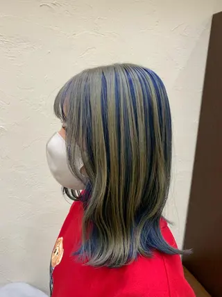 ミディアム in'dexhair U所属・ブリーチ🌈ハイトー ンカラー ✨アニカ✨のヘアスタイル