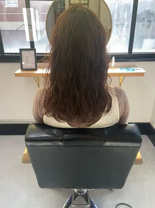 ロング パーマ 田中 あやなのヘアスタイル