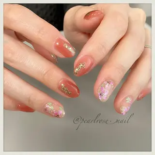 ネイル Beauty salon Ryu・ange所属・PEARL ROSE パールローズのネイルデザイン