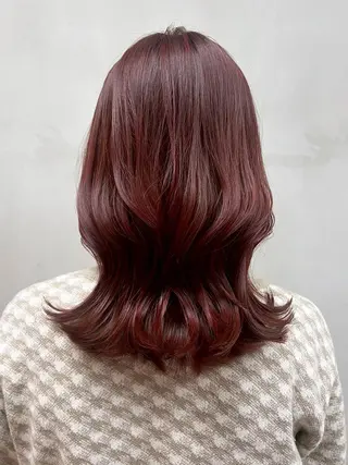 カラー セミロング ITbyALBUM 八王子店のヘアスタイル