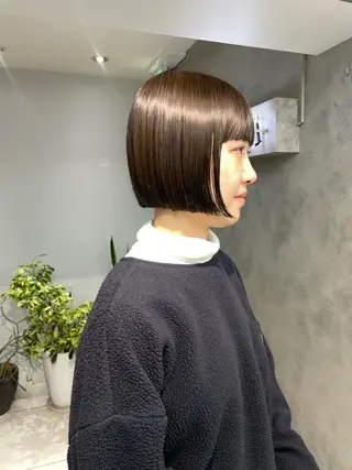 カラー 顔まわり/ボブウルフ 🤍愛唯(めい)のヘアスタイル