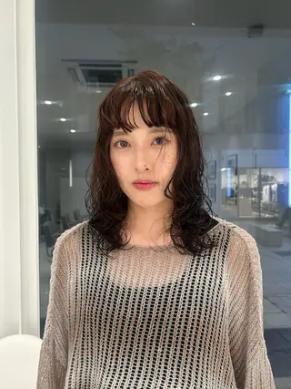 ミディアム パーマ Nought所属・cono noughtのヘアスタイル