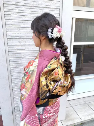 ロング ユイナ 🕊NaVI ベージュ/透明感のヘアスタイル