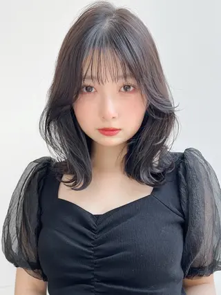 ミディアム 🇰🇷くびれボブ/ 韓国ボブ🇰🇷愛誠のヘアスタイル