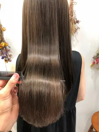 ロング パーマ 縮毛矯正/髪質改善 /韓国風　山川春輝のヘアスタイル