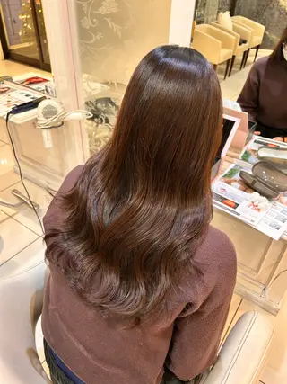 ロング 巻ける縮毛矯正 🌺 柔らか海外質感のヘアスタイル