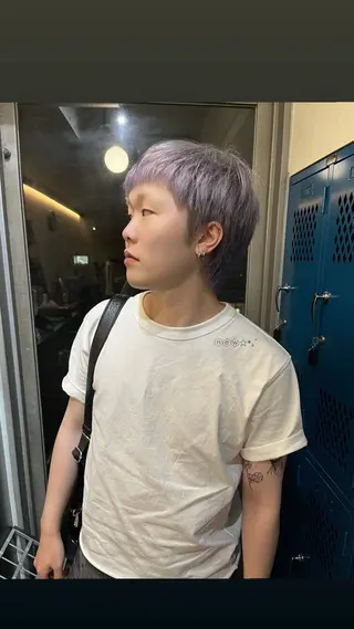 ショート カラー メンズ 無料カット/ハイ トーンカラー/きらのヘアスタイル