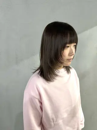 ミディアム カラー #tag 佐藤璃美のヘアスタイル