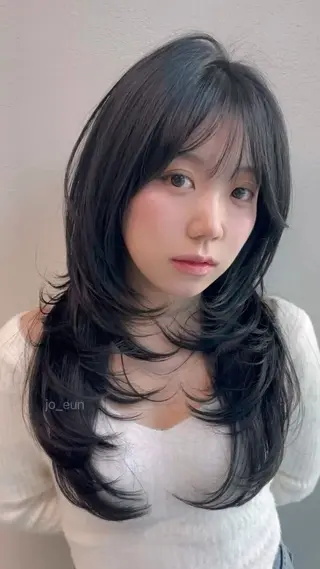 ロング 韓国ヘア特化🇰🇷 心斎橋【ユリカ】のヘアスタイル