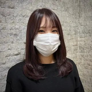 ミディアム INORI|レイヤー |ハッシュカットのヘアスタイル