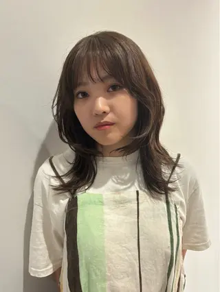 ミディアム 艶カラー/高円寺/ atsumi⛰️🧸のヘアスタイル