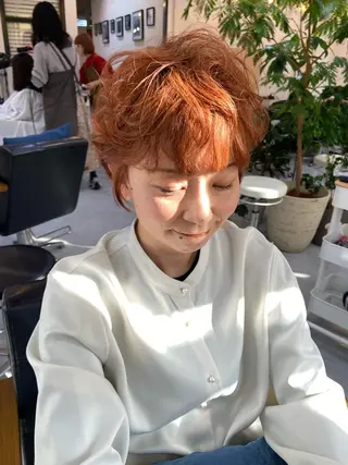 ショート カラー 田中 あやなのヘアスタイル