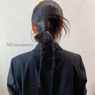 ミディアム ヘアアレンジ charm《銀座》 ヘアセット/縮毛矯正のヘアスタイル