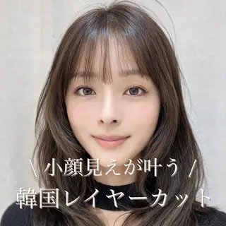 ロング カラー 韓国レイヤー似合わせ 透明感カラー飛我💗のヘアスタイル