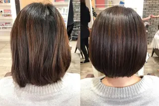 セミロング カラー パーマ 上新庄NO1髪質改善 See.店長深田強のヘアスタイル