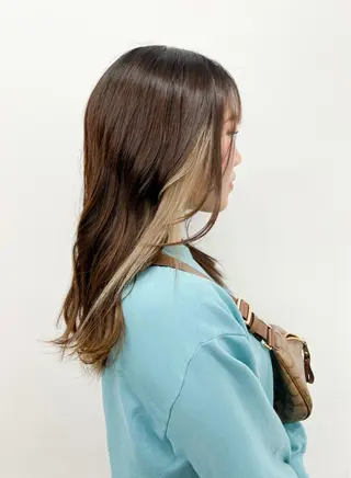 セミロング カラー ハイトーン/デザイン /ひさやのヘアスタイル