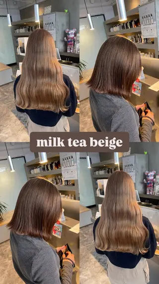 ロング 🧋ミルクティーカラ ー🧋特化小林拓登のヘアスタイル